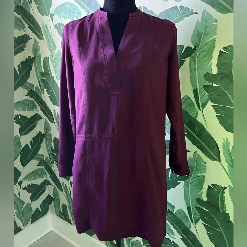Madewell Women’s Purple Long Sleeve Shirtdress XS